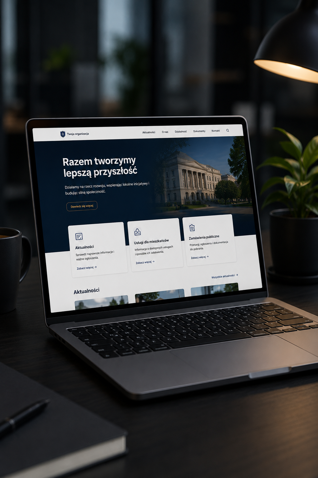 Modern organization website